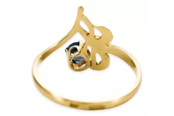 Кольцо Винтаж Сапфир 14-кв Желтое золото vrc095y